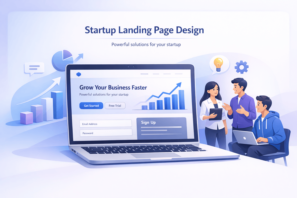 لندینگ پیج و سایت استارتاپی